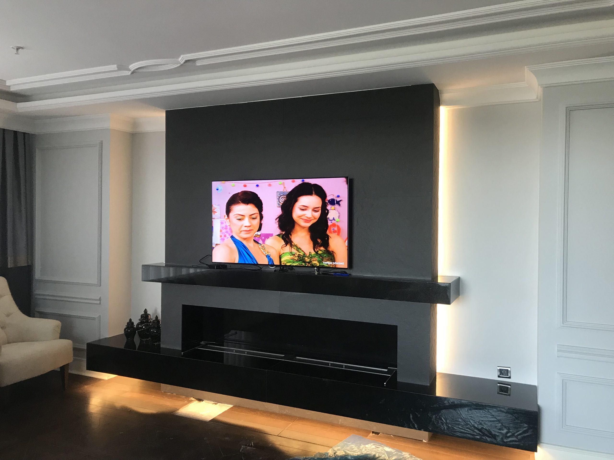 Şömineli Tv Ünitesi
